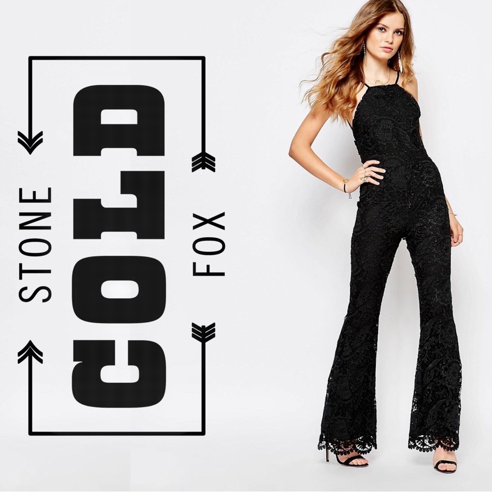 NWT STONE COLD FOX Dylan Lace Jumpsuit-super sexy!